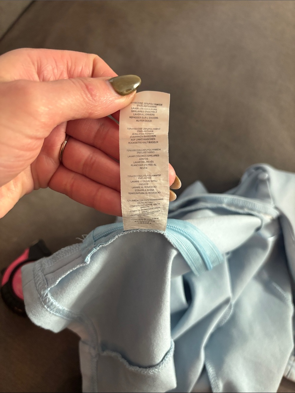 One-Shoulder Light Blue Button vest - Picture 14 of 14